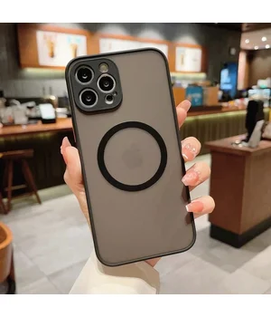 Силиконовый чехол "Armor Matte Cover" Case with MagSafe для iPhone 15 Pro Max Черный
