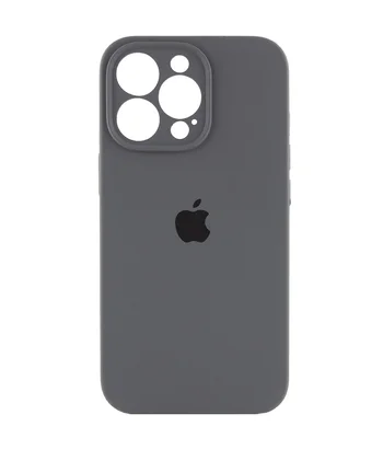 Чохол Silicone Case Full Camera Protective (AA) для Apple iPhone 13 Pro (6.1") Сірий / Dark Gray