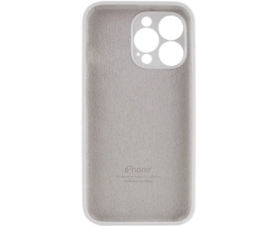 Чохол Silicone Case Full Camera Protective (AA) для Apple iPhone 13 Pro (6.1") Білий / White