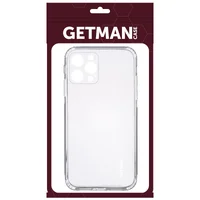 TPU чехол GETMAN Clear 1,0 mm для Apple iPhone 13 Pro (6.1") Бесцветный (прозрачный)