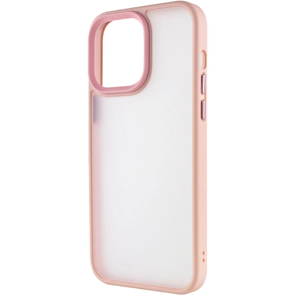 TPU+PC чехол Metal Buttons для Apple iPhone 13 Pro (6.1") Розовый