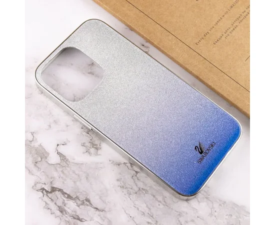 TPU+Glass чехол Swarovski для Apple iPhone 13 Pro (6.1") Синий