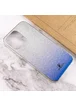 TPU+Glass чехол Swarovski для Apple iPhone 13 Pro (6.1") Синий