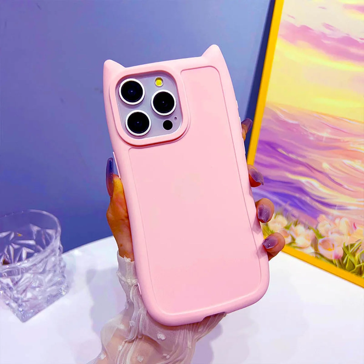 Чехол TPU GETMAN Cat with straps для Apple iPhone 13 Pro (6.1") Pink