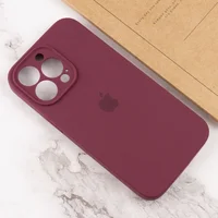 Чехол Silicone Case Full Camera Protective (AA) для Apple iPhone 13 Pro (6.1") Бордовый / Plum / PVH