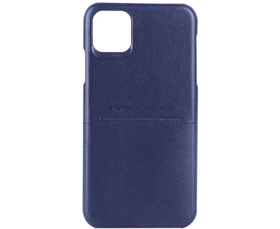 Кожаная накладка G-Case Cardcool Series для Apple iPhone 13 Pro (6.1") Синий