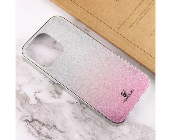 TPU+Glass чехол Swarovski для Apple iPhone 13 Pro (6.1") Розовый