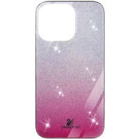 TPU+Glass чехол Swarovski для Apple iPhone 13 Pro (6.1") Малиновый