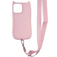 Чехол TPU GETMAN Cat with straps для Apple iPhone 13 Pro (6.1") Pink