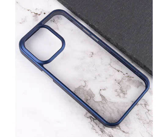 TPU+PC чехол Chrome Buttons для Apple iPhone 13 Pro (6.1") Синий