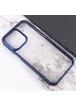 TPU+PC чехол Chrome Buttons для Apple iPhone 13 Pro (6.1") Синий