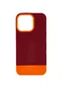 Чохол TPU+PC Bichromatic для Apple iPhone 13 Pro (6.1") Brown burgundy / Orange