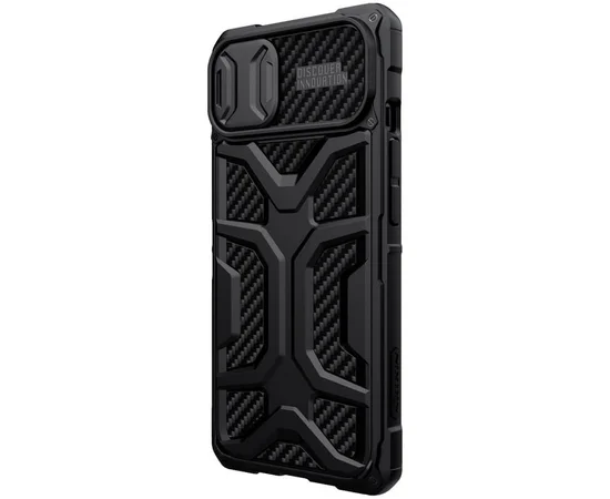 TPU+PC чехол Nillkin CamShield Adventurer (шторка на камеру) для Apple iPhone 13 Pro (6.1") Черный