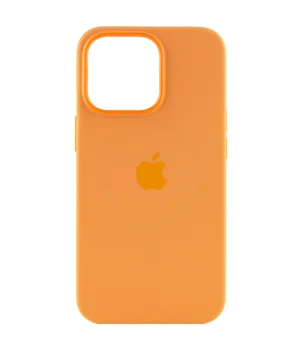 Чохол Silicone case (AAA) full with Magsafe and Animation для Apple iPhone 13 Pro (6.1") Помаранчевий / Marigold