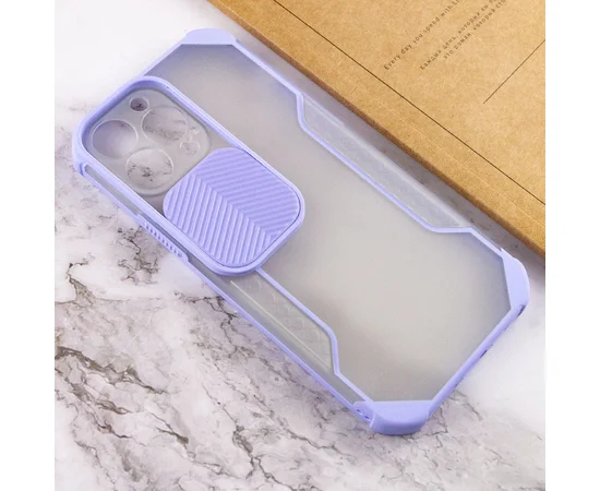 Чехол Camshield matte Ease TPU со шторкой для Apple iPhone 13 Pro (6.1") Сиреневый