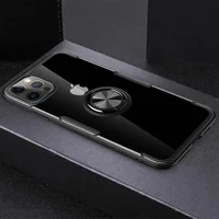 TPU+PC чехол Deen CrystalRing for Magnet (opp) для Apple iPhone 13 Pro (6.1") Бесцветный / Черный
