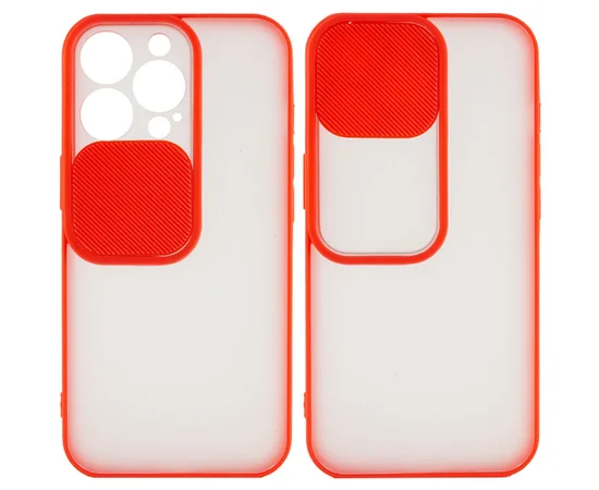 Чехол Camshield mate TPU со шторкой для камеры для Apple iPhone 13 Pro (6.1") Красный