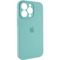 Чехол Silicone Case Full Camera Protective (AA) для Apple iPhone 13 Pro (6.1") Бирюзовый / Marine Green