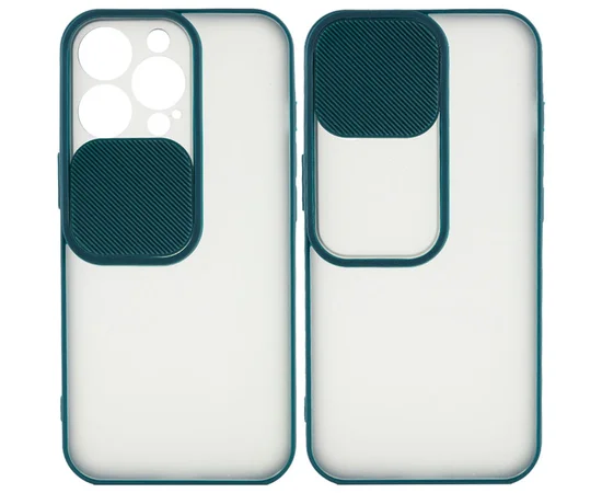 Чехол Camshield mate TPU со шторкой для камеры для Apple iPhone 13 Pro (6.1") Зеленый
