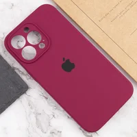 Чехол Silicone Case Full Camera Protective (AA) для Apple iPhone 13 Pro (6.1") Бордовый / Maroon