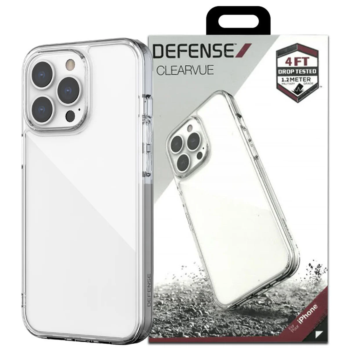 Чохол Defense ClearVue Series (TPU + PC) для Apple iPhone 13 Pro (6.1 ") Прозорий