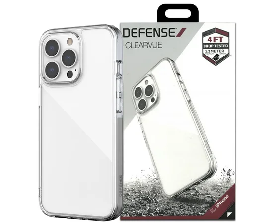 Чехол Defense ClearVue Series (TPU+PC) для Apple iPhone 13 Pro (6.1") Прозрачный