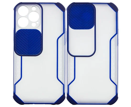 Чехол Camshield matte Ease TPU со шторкой для Apple iPhone 13 Pro (6.1") Синий