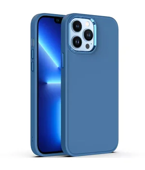 TPU чехол Bonbon Metal Style для Apple iPhone 13 Pro (6.1") Синий / Denim Blue