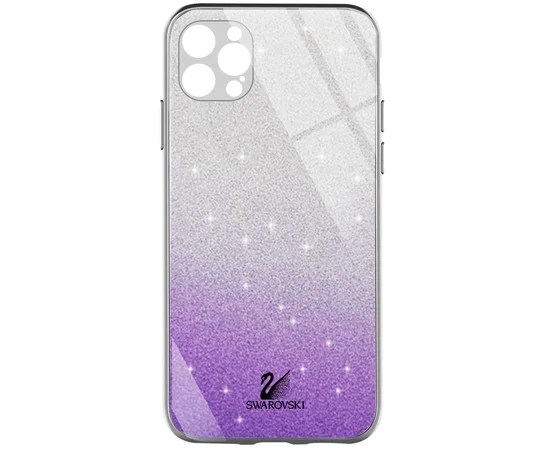 TPU+Glass чехол Swarovski для Apple iPhone 13 Pro (6.1") Фиолетовый