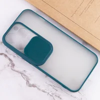 Чехол Camshield mate TPU со шторкой для камеры для Apple iPhone 13 Pro (6.1") Зеленый