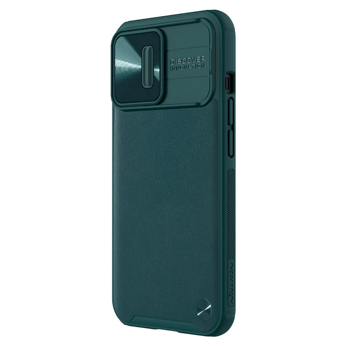 Кожаная накладка Nillkin Camshield Leather (шторка на камеру) для Apple iPhone 13 Pro (6.1") Зеленый / Green
