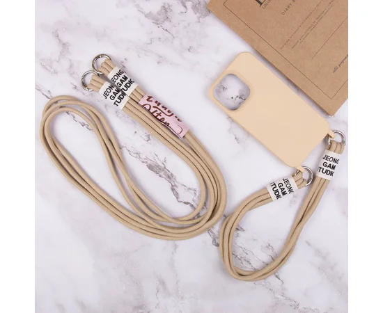 Чохол TPU two straps California для Apple iPhone 13 Pro (6.1") Бежевий / Beige