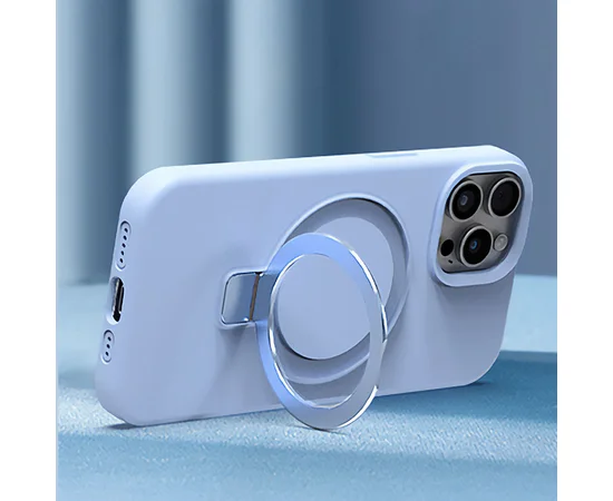 Чехол Silicone Case Full Protective NO LOGO with Ring для Apple iPhone 13 Pro (6.1") Blue