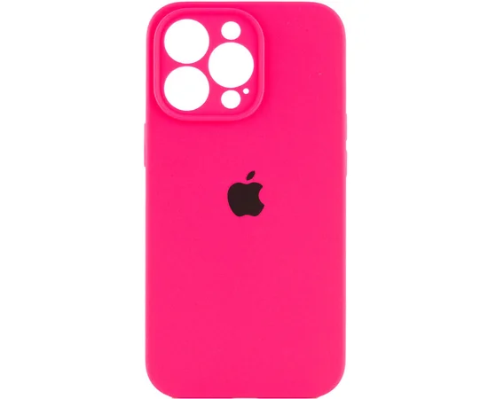 Чехол Silicone Case Full Camera Protective (AA) для Apple iPhone 13 Pro (6.1") Розовый / Barbie pink
