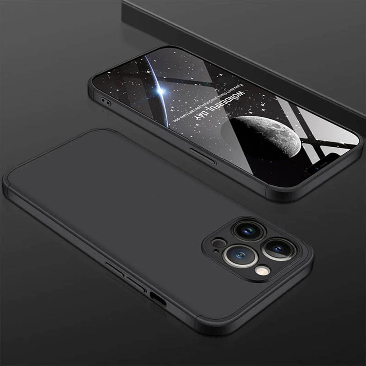 Пластиковая накладка GKK LikGus 360 градусов (opp) для Apple iPhone 13 Pro (6.1") Черный