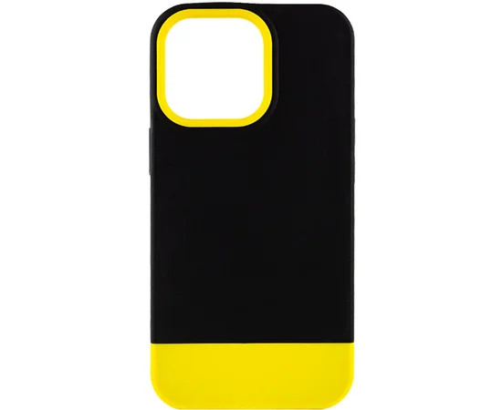 Чехол TPU+PC Bichromatic для Apple iPhone 13 Pro (6.1") Black / Yellow