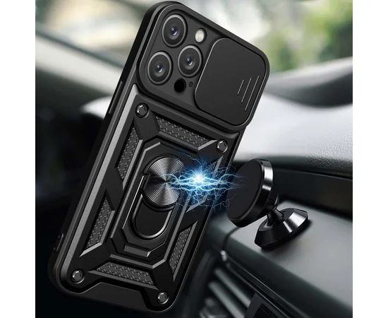 Ударопрочный чехол Camshield Serge Ring для Apple iPhone 13 Pro (6.1") Черный