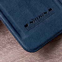 Шкіряний чохол (книга) Nillkin Qin Pro Camshield для Apple iPhone 13 Pro (6.1") Синій