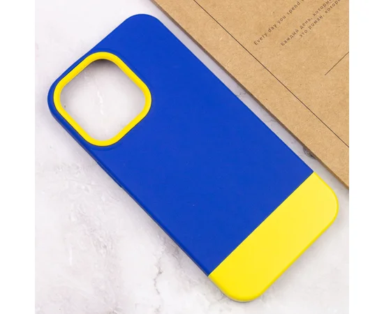 Чехол TPU+PC Bichromatic для Apple iPhone 13 Pro (6.1") Navy Blue / Yellow