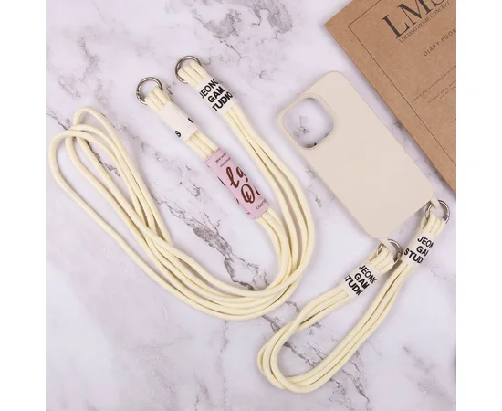 Чохол TPU two straps California для Apple iPhone 13 Pro (6.1") Бежевий / Antigue White