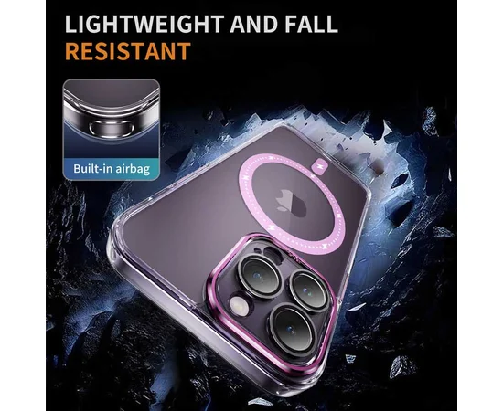 Чехол TPU+PC Colorful with MagSafe для Apple iPhone 13 Pro (6.1") Pink