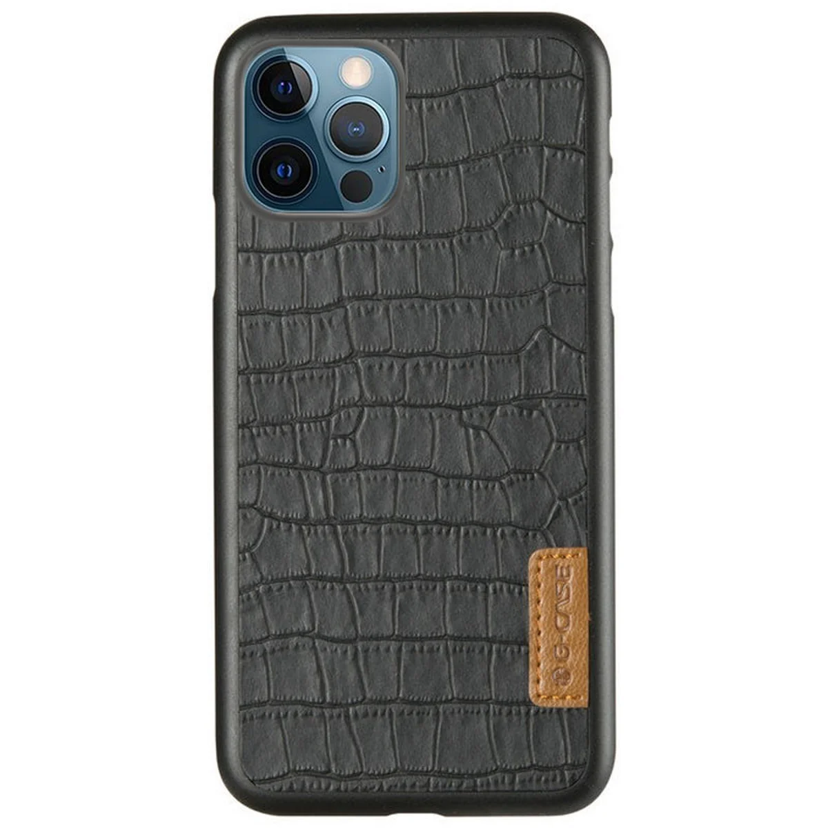 Кожаная накладка G-Case Crocodile Dark series для Apple iPhone 13 Pro (6.1") Черный