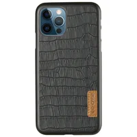 Кожаная накладка G-Case Crocodile Dark series для Apple iPhone 13 Pro (6.1") Черный
