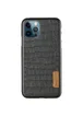 Кожаная накладка G-Case Crocodile Dark series для Apple iPhone 13 Pro (6.1") Черный