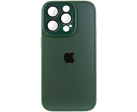 Чехол TPU+Glass Sapphire Midnight для Apple iPhone 13 Pro (6.1") Зеленый / Forest green