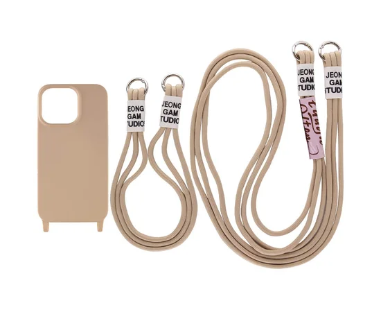 Чохол TPU two straps California для Apple iPhone 13 Pro (6.1") Бежевий / Beige