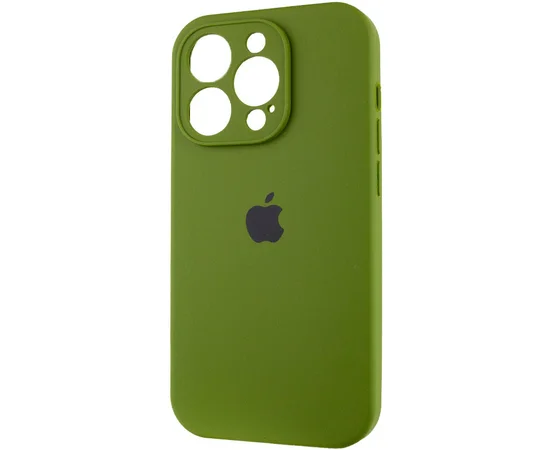 Чехол Silicone Case Full Camera Protective (AA) для Apple iPhone 13 Pro (6.1") Зеленый / Dark Olive