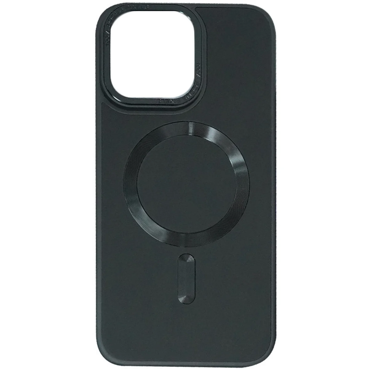 Шкіряний чохол Bonbon Leather Metal Style with MagSafe для Apple iPhone 13 Pro (6.1") Чорний / Black