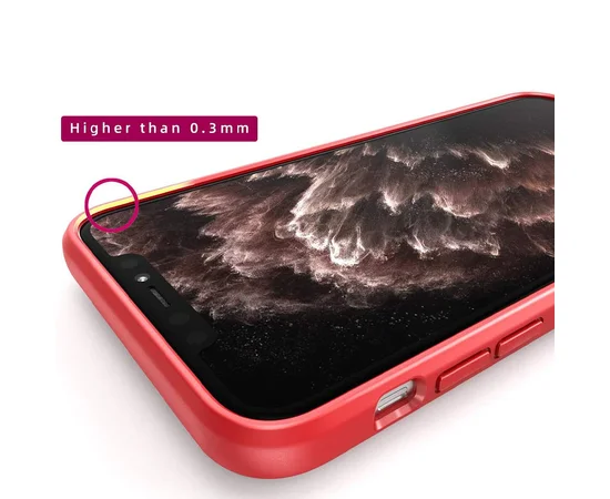 TPU+PC чехол Deen CrystalRing for Magnet (opp) для Apple iPhone 13 Pro (6.1") Бесцветный / Красный