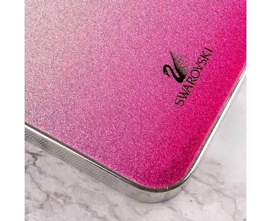 TPU+Glass чехол Swarovski для Apple iPhone 13 Pro (6.1") Малиновый